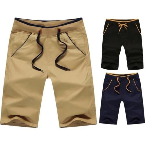 Mens Shorts Hot 2021 Summer Casual Cotton Fashion Style Boardshort Bermuda Male Drawstring Elastic Waist Breeches Beach Shorts