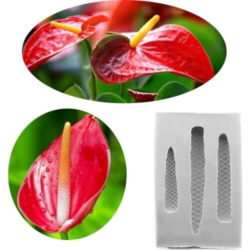 Anthurium Spadix Make Silicone Mold for Fondant Cake Decor, Cupcakes, Sugarcraft, Cookies, Candies, Cards and Clay Bakeware Tool