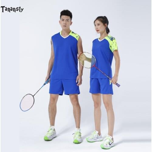 Sports suit Badminton Shirt men sleeveless jersey customize Table Tennis Uniform Training uniformsTennis Shirt Set 2020