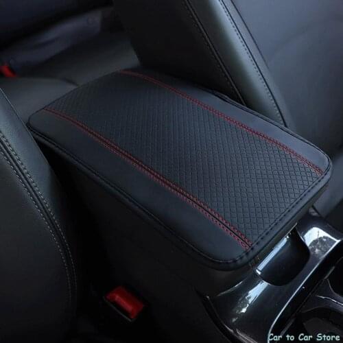 Universal Car Armrest Pad Cover Auto Center Console Box Soft Cushion Mat Durable Fiber Leather Non-slip Cover Car Accessories