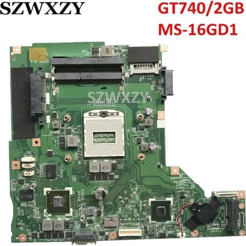 High Quality For MSI CX61 Laptop Motherboard MS-16GD1 VER:1.1 Socket PGA947 GT740/2GB GPU Full Tested