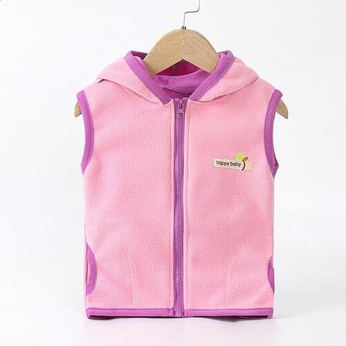 Girl Autumn and Winter New Childrens Fleece Girls Vest Warm Hooded Coat Childrens Clothes Baby Girl Winter Clothes Big Kids