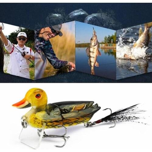 1pc 7cm Lifelike 3D Floating Duck Swimbait Fishing Multi Jointed 10g Crank section Lures Lure baits Bait Bass Fishing T4A3