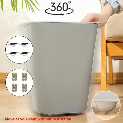 Paste Type Universal Pulley 4Pcs Adhesive Pulley Storage Box Pulley Can Self-adhesive Pulley Home No Noise No Scratches Box