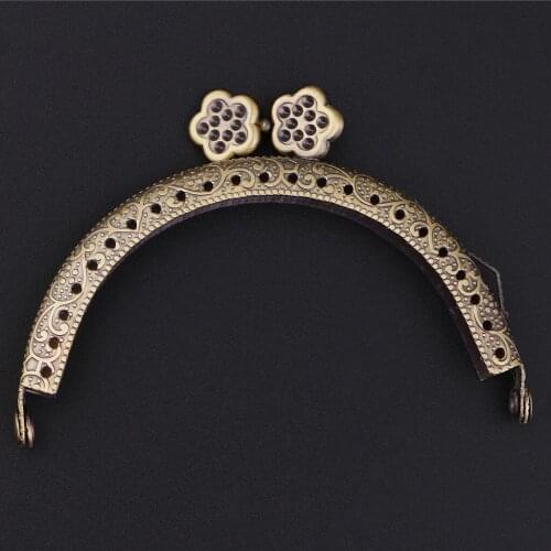 8.5x5cm Metal Flower Frame Kiss Clasp Arch Lock for DIY Coin Purse Bags Handbags