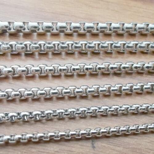 5meter lot in bulk thin 2.5mm stainless steel rolo chain box chain jewelry findings chain marking bag Accessories chain