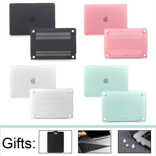 Sanmubaba Laptop Cover Case For Macbook Air Pro 11 12 13 15 16 Matte Crystal Shell For apple mac book Air 13.3 2020 funda Coque