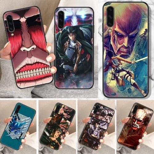 Attack on Titan Anime Phone Case For Samsung Galaxy A 10 12 20E 21S 30 32 40 50 51 52 70 71 72 5 6 7 2016 2018 black tpu funda