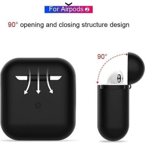 Colorful AirPods 2 Protective Silicone Cover Case Shockproof Cover for Apple AirPods Wireless Headphone Charging Box Pouch Bags