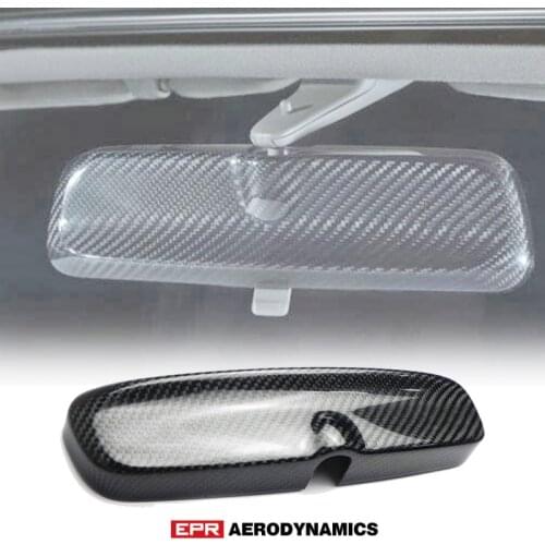 For Nissan R32 R33 GTS GTR Skyline Carbon Fiber Glossy Room Rear View Mirror cover Interior EPR Body kits Car accessories