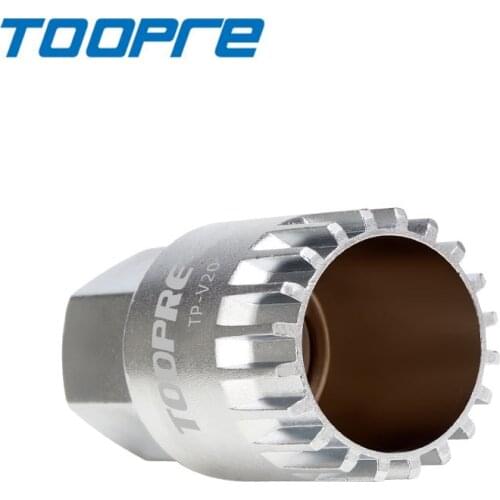TOOPRE Mountain Bike Silver Bottom Bracket Removal Tool 20CR Steel Square Hole/Spline BB Tools 137g Iamok Bicycle Parts