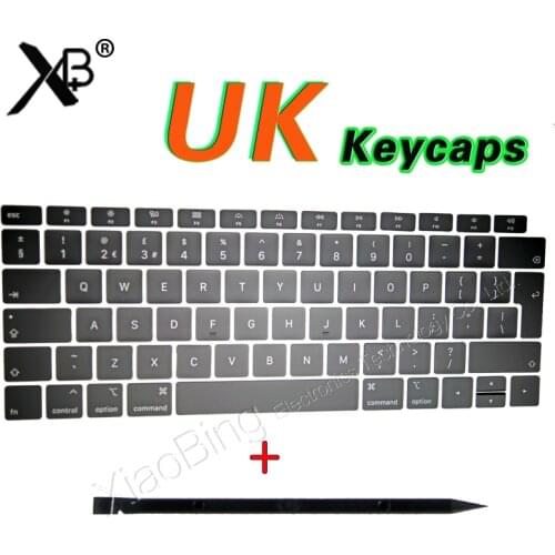 NEW Laptop A1989 A1990 A1932 Keys Keycaps UK English for Macbook Pro Air Retina 13" 15" UK Keyboard Keys Key Cap 2018-2019