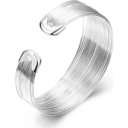 Hot sell Gorgeous silver plated bracelets & bangles Multi-line one direction charms SMTB023