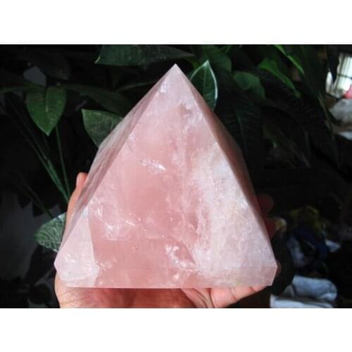 2400g NATURAL BEAUTIFUL ROSE CRYSTAL PYRAMID HEALING