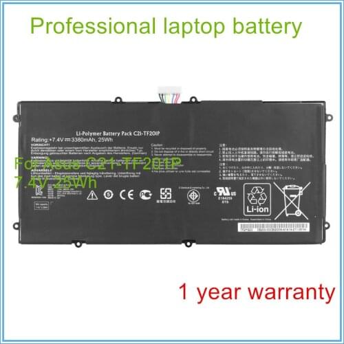 Free shipping +7.4V 25WH 3380MAH original battery C21-TF201P for TF201