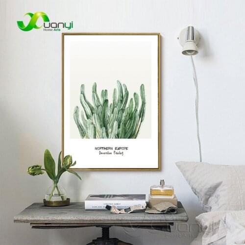 Nordic Plant Cactus Canvas Oil Painting Nordic Style Decoraction Canvas Prints Modular Wall Pictures For Living Room Unframed