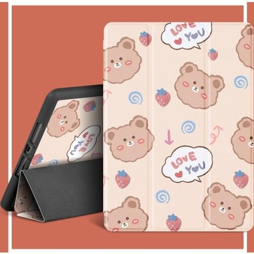 For ipad Pro 9.7 2016 Case A1673 A1674 PU Leather Silicone Smart Cover For ipad 9.7 2018 6th Gen Air 1 2 Case with Pencil Holder