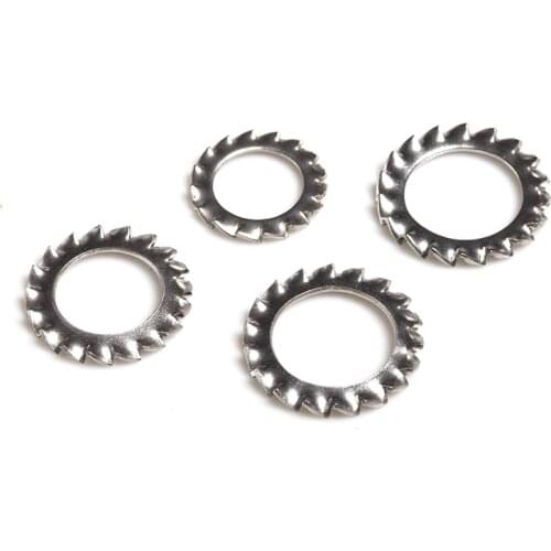 External Tooth Lock Washers Anti-Loosening Twisted Tooth Lockwashers Stainless Steel M2.5 M3 M4 M5 M6 M8 M10 M12 M14 M16 M18 M20