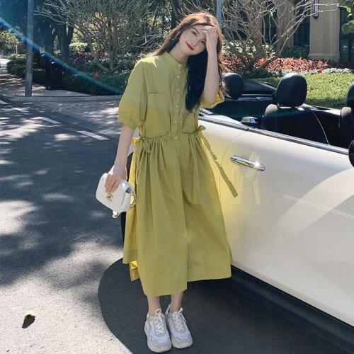 Green Dress 2021 New Spring And Summer Sweet Beauty Popular French First Love Skirt Chic Long Skirt