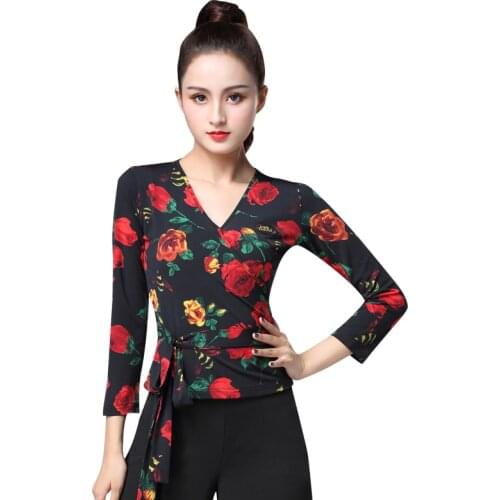 Latin dance costumse sexy latin dance tops for women latin dancing jacket National Standard Dance wear S-3XL