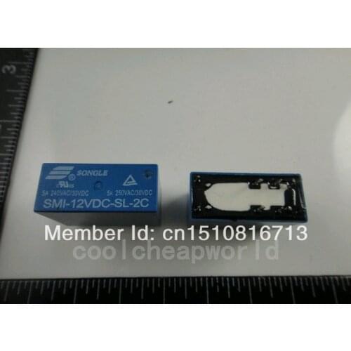 10pcs SMI-12VDC-SL-2C DC 12V 5A 250V 8PIN Power Relay