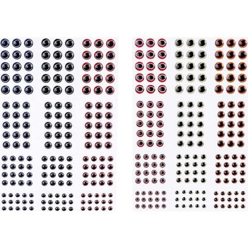 183 Ppcs 3D 4D Fishing Eyes Oval Fishing Lure Eyes Realistic Fishing Eye For Make Fishing Bait Fly Tying Streamers Lures Crafts