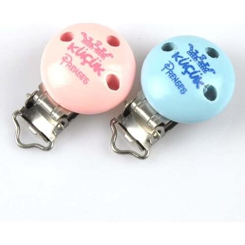 2pcs/lot Metal Wooden Baby Pacifier Clips Cartoon Castle Holders Cute Infant Soother Clasps Holders Accessories mt1620
