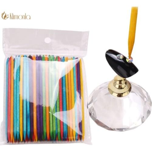 20/50/100pcs/set Colorful Double End Nail Art Wood Stick Cuticle Pusher Remover Pedicure Professional Nail Art Tool Set