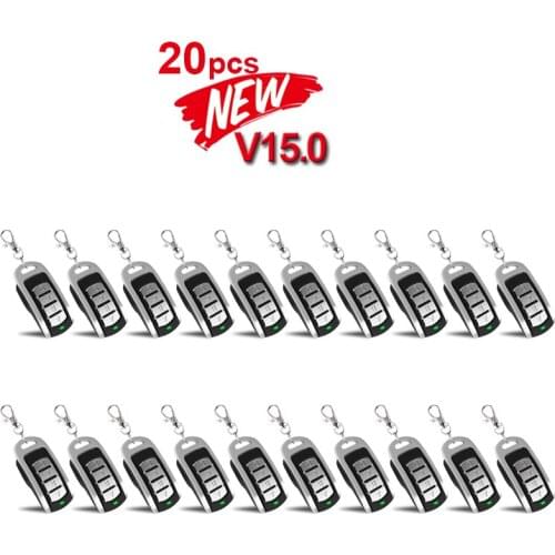 20pcs For 433.92mhz Remote Control Garage Door 287-868MHz Key Duplicator Garage Command Gate Door Remote Controller Rolling Code