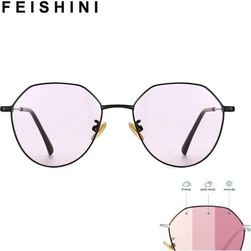 FEISHINI 2020 Brand Computer Goggles Day And Night Driving Glasses Ladies Vintage Polarized Sunglasses Man Photochromic UV400