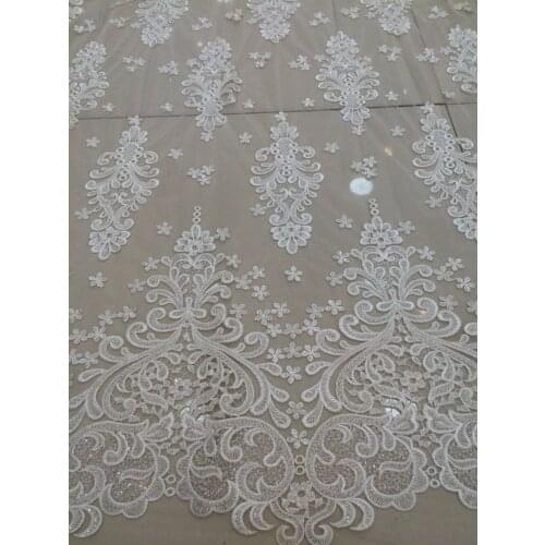 5yard/lot romantic french lace embroidered tulle lace SYJ-112929 with beads