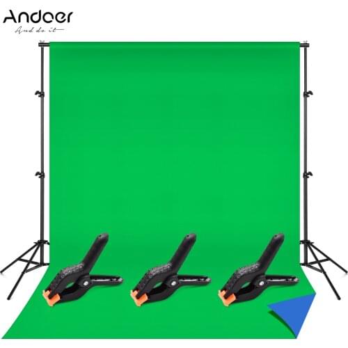 Andoer Professional Studio Photography green Backdrop Kit with 6.6 * 10ft Bi-color Washable Background Screen With Stand Bracke