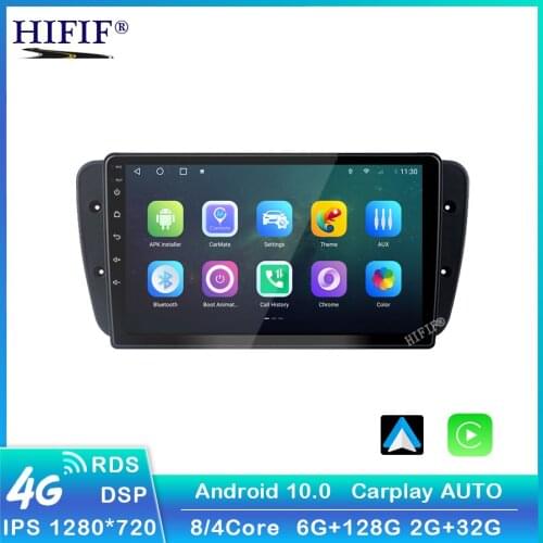 Carplay Android 10.0 AI Voice Control Car Radio Multimidia Video Player GPS For Seat Ibiza 6j 2009-2013 Navigation no 2din dvd