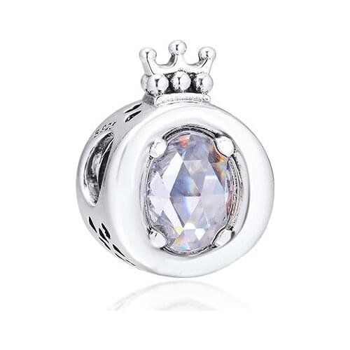 CKK Sparkling Crown O Charms 925 Original Fit Pandora Bracelets Sterling Silver Charm Beads for Jewelry Making Bead kralen