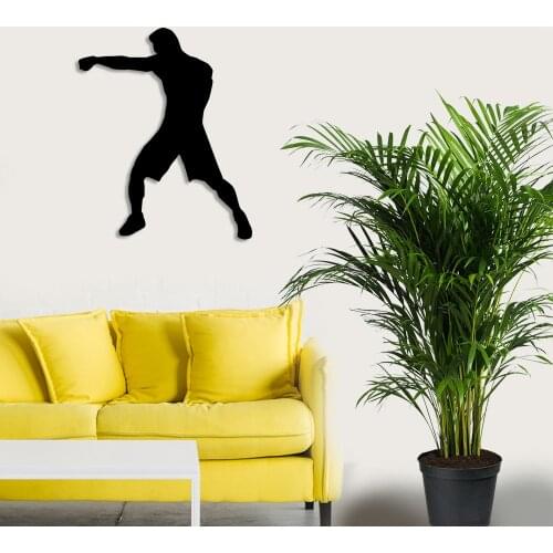 Boxer Man Doing Boxing Wall Room Home Accessory Wooden Table 40x50cm