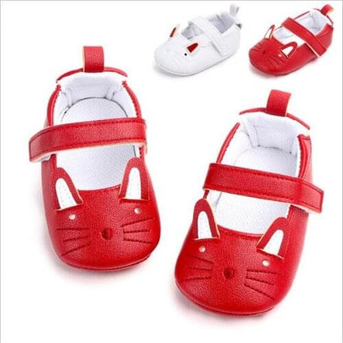 Hot Sale Baby Shoes lovely Cartoon Infants First Walkers Soft Sole Newborn Girls PU Shoes