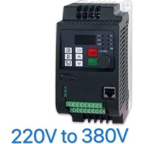 VFD Inverter 0.75KW 220V in and 380V out single phase 220V household electric input and Real Three-phase 380V output