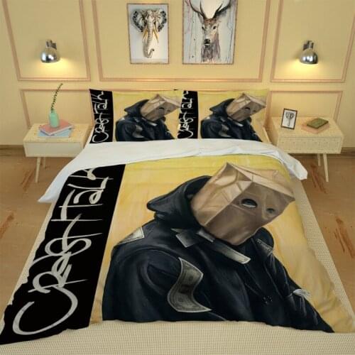 Hot style 3D digital man printing 100% Polyester bedding set 1 duvet cover + 1/2 pillowcases bed in a bag US/EU/AU size