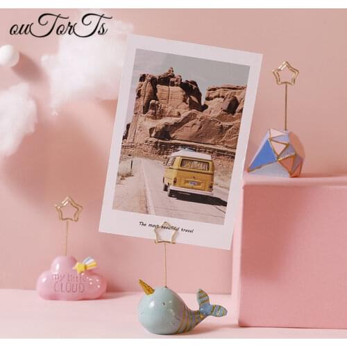 Creative lovely scene photo folder note folder creative resin message folder business card folder cute ornaments