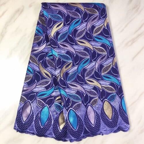 Hot Selling Fashion African Lace cotton Swiss Voile Lace In Switzerland Dubai Style High Quality Lace Dubai Fabric M48721