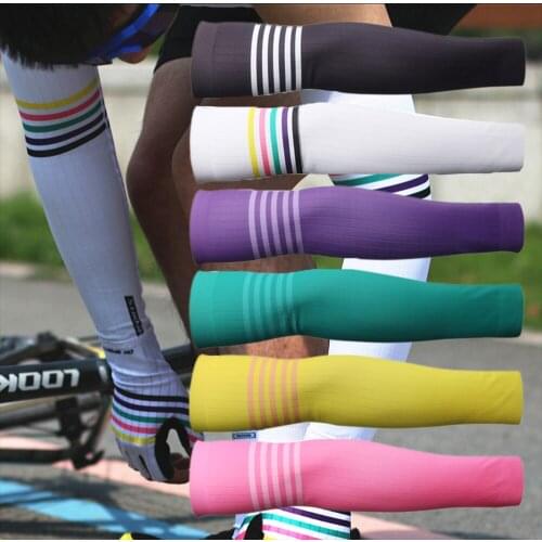 Summer Men Women Size M-XL Reflective Cycling Sleeves Arm Warmers Sun Uv Protection Breathable Running Compression Arm Sleeves