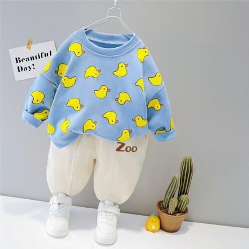 LISUNNY Baby Girls Boys Clothing Sets 2021 Spring Toddler Infant Casual Clothes Cartoon T Shirt Pants Children Kids Clothes