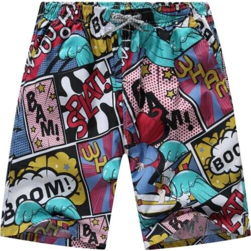 Mens Swimwear Swim Shorts Trunks Beach Board Shorts Swimming Short Pants Swimsuits Mens M-4XL Graffiti Casual Shorts Male