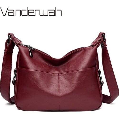 Hot Shoulder Bags for Women 2020 New Luxury Handbags High Quality PU Leather Crossbody Bags Simple Elegant Ladies Trending Bag