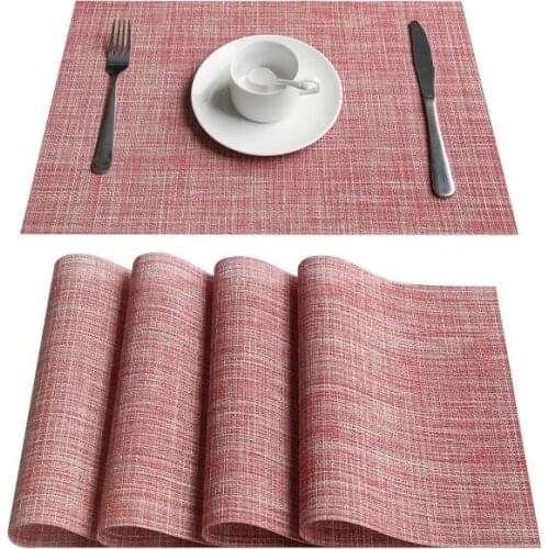 PVC kitchen Dinning Placemats for Table Mat Manteles Individuales Doilies Cup Mats Coaster Water Proof Table Cloth Pad