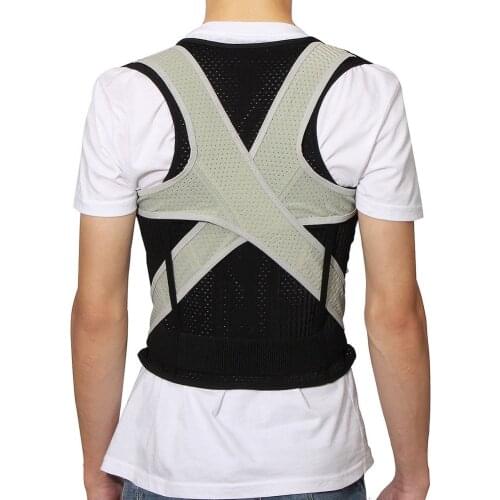 Unisex Adjustable Posture Corrector Corset Adult Back Brace Support Belt Shoulder Orthopedic Vest for Men Women Students#262489
