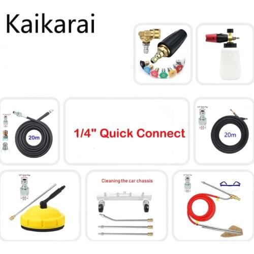 With 1/4" Quick Release Plug Connector car washer high pressure/foam sprayer/sandblast/sewer cleaning hose/Turbo Nozzle/car wash