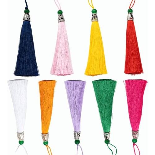 Wide Tassels 9 Colors Polyester Fashion Handmade Elegant with Hanging Loop for DIY Jewelry Making Accessories