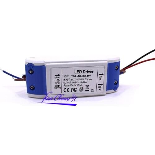 Led Power Supply 18-36W DC50- 130V 300Am adapter AC85-277V to Led Driver 50-120v for Led down light