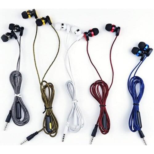 Universal 3.5mm Wired Headset with Mic Dual Moving Coil In-Ear Headset Gamer Sports Headphones Wired Earphones for Smart Phone